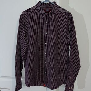 UNTUCKit LS Check Plaid Wrinkle Free Slim Fit Dress Shirt 100% Cotton Graach